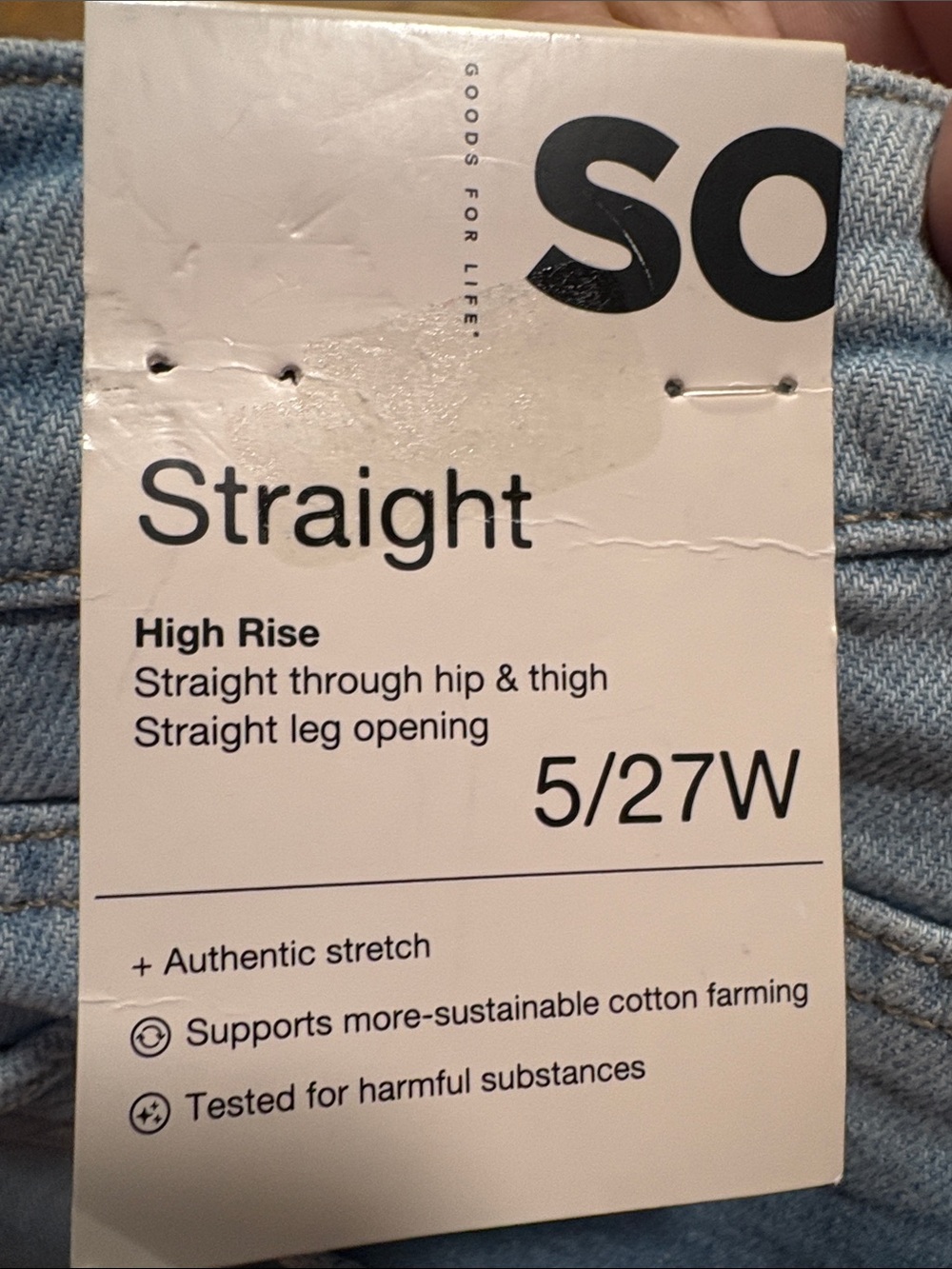 SO distressed high rise straight jeans - Picture 5 of 9